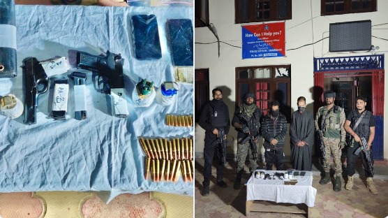 'Two terrorist associates nabbed in Shopian joint operation, arms recovered'